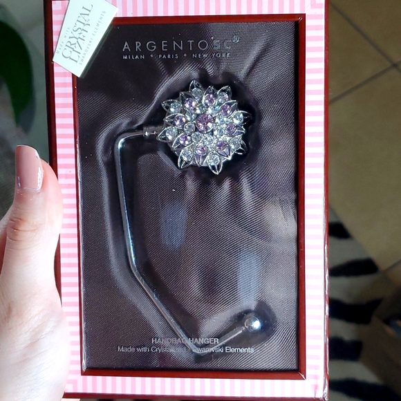 ARGENTO SC Handbag Hanger~Made w/ Crystallized SWAROVSKI Elements - Picture 1 of 1